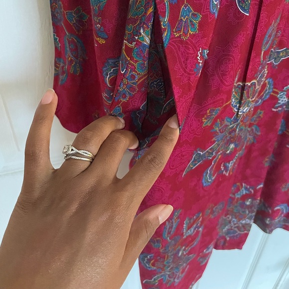 Vintage | Paisley Dress | Gold Buttons | Pockets | Button-Up - Picture 6 of 12